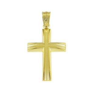 Σταυρός ανδρικός σε κίτρινο χρυσό Κ14