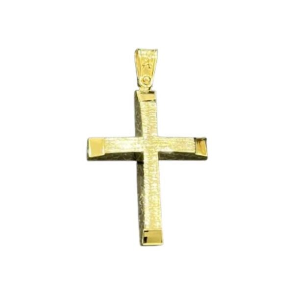 Σταυρός ανδρικός σε κίτρινο χρυσό Κ14