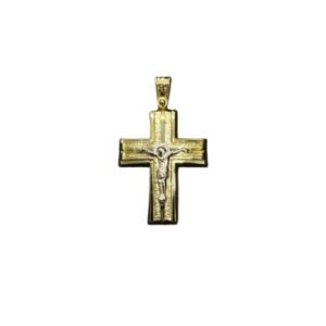 Σταυρός ανδρικός σε κίτρινο χρυσό Κ14