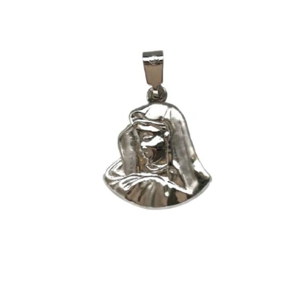 Φυλαχτό Παναγία σε λευκό χρυσό Κ14