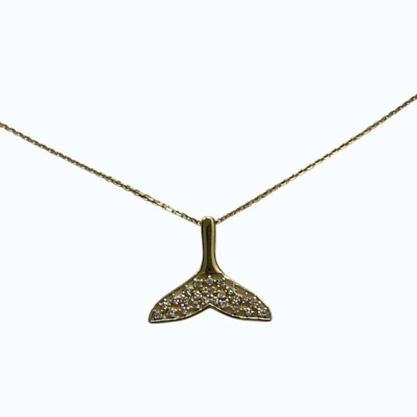 Ασημένιο επίχρυσο κολιέ Ουρά Γοργόνας 925