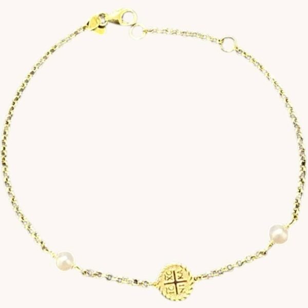 Βραχιόλι ασημένιο επιχρυσωμένο με κων/το 925