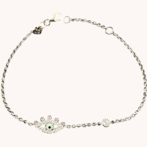 Ασημένιο βραχιόλι Μάτι με Ζιργκόν 925