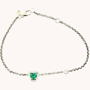 Ασημένιο βραχιόλι Καρδιά με Ζιργκόν 925