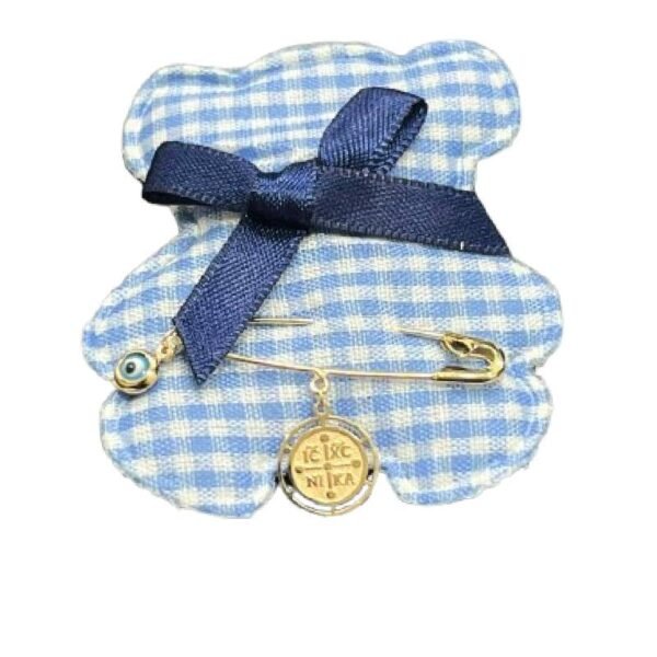 Χρυσό φυλαχτό παραμάνα μάτι - κωνσταντινάτο Κ9