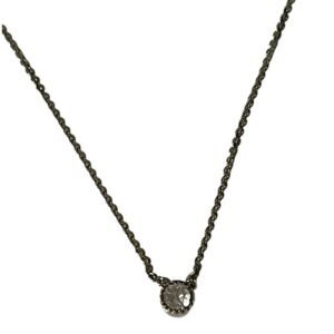 Ασημένιο κολιέ μονόπετρο 925