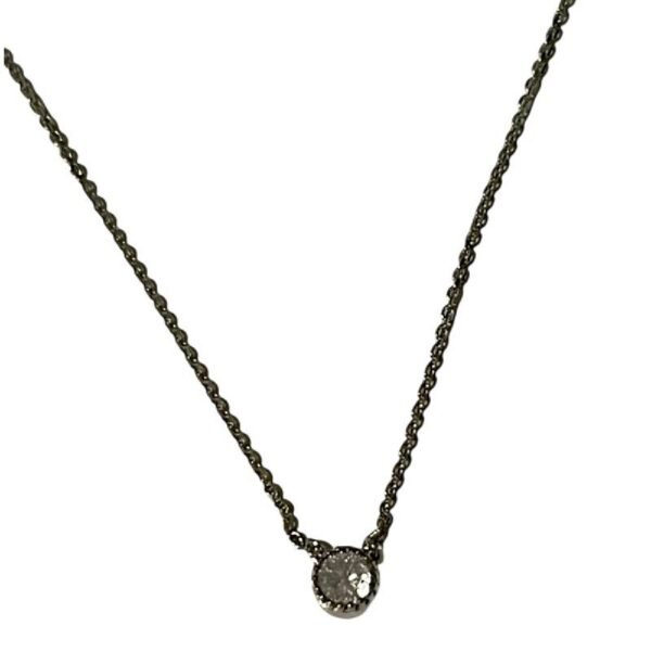 Ασημένιο κολιέ μονόπετρο 925