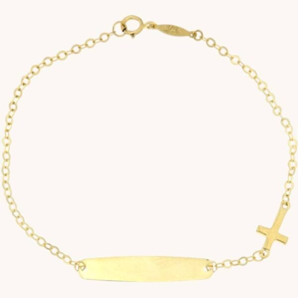 Ταυτότητα χρυσή με σταυρουδάκι Κ9