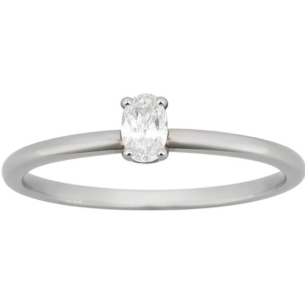 Ασημένιο δαχτυλίδι μονόπετρο με ζιργκόν 925