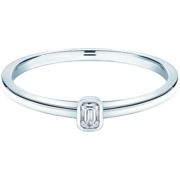 Ασημένιο δαχτυλίδι μονόπετρο με ζιργκόν 925