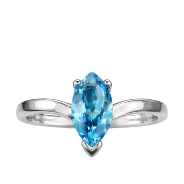 Ασημένιο δαχτυλίδι μονόπετρο με ζιργκόν 925