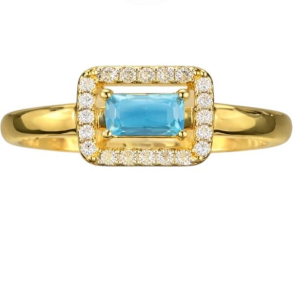 Ασημένιο δαχτυλίδι επίχρυσο ροζέτα με ζιργκόν  925