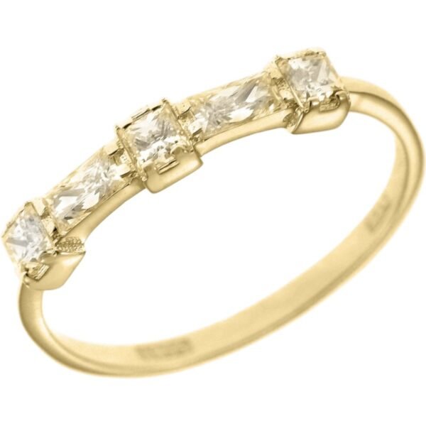 Ασημένιο δαχτυλίδι επίχρυσο σειρέ με ζιργκόν  925