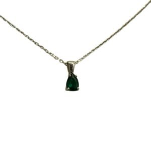 Ασημένιο κολιέ μονόπετρο 925