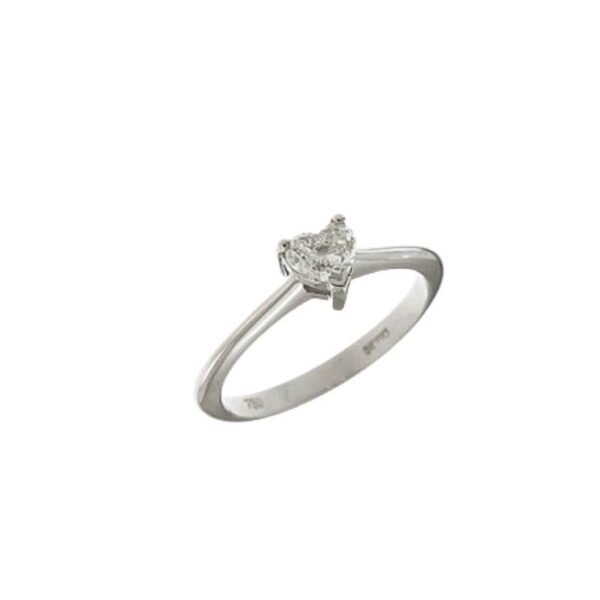 Ασημένιο δαχτυλίδι μονόπετρο με ζιργκόν ροζέτα 925