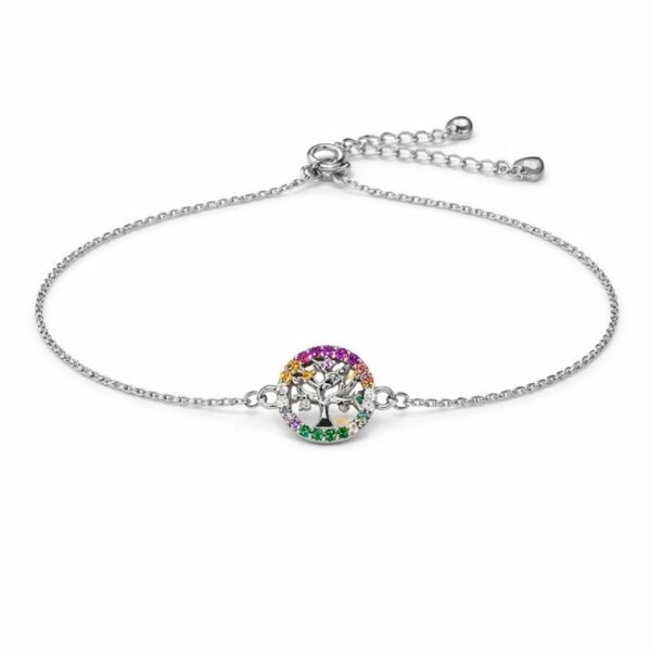 Ασημένιο βραχιόλι Δέντρο με Ζιργκόν 925