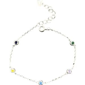 Βραχιόλι ασημένιο με ζιργκόν 925