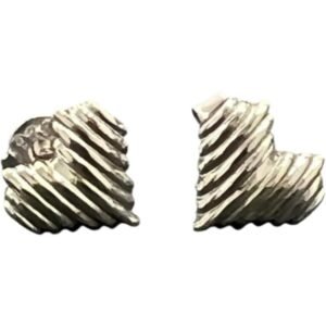 Σκουλαρίκια ασημένια καρφωτά καρδιές 925