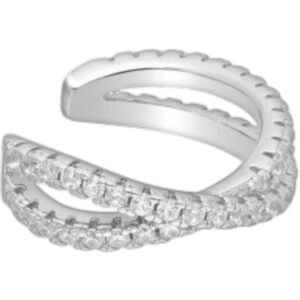 Σκουλαρίκι κρίκος χωρίς κούμπωμα με ζιργκόν 925