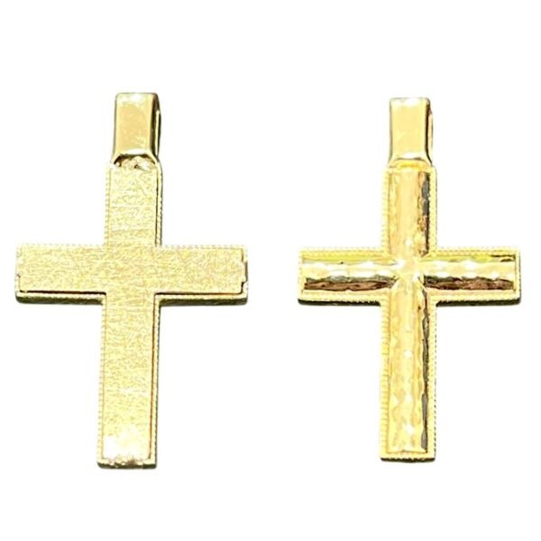 Σταυρός σε κίτρινο χρυσό διπλής όψεως Κ14