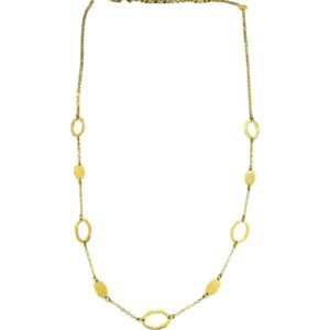 Ασημένιο κολιέ επίχρυσο με πολλά στοιχεία 925