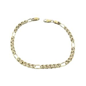 Χρυσό βραχιόλι λουστρέ φίγκαρο Κ14