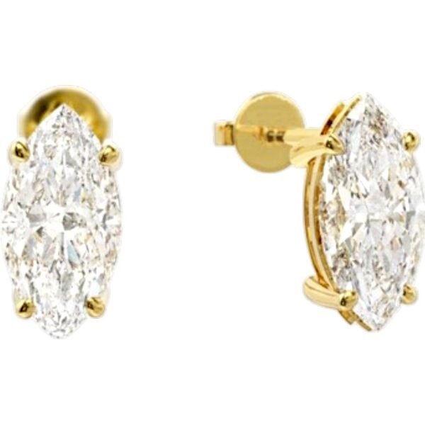 Σκουλαρίκια ασημένια καρφωτά επίχρυσα μονόπετρο με ζιργκόν 925