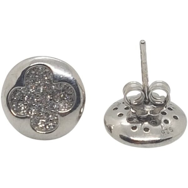 Σκουλαρίκια ασημένια καρφωτά πολύπετρα με ζιργκόν 925