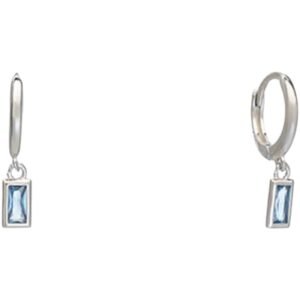 Σκουλαρίκια κρίκοι ασημένια με ζιργκόν 925