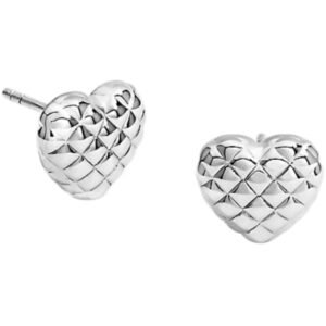 Σκουλαρίκια ασημένια καρφωτά καρδιά 925