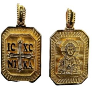 Μενταγιόν Παναγία διπλής όψης κωνσταντινάτο Κ14