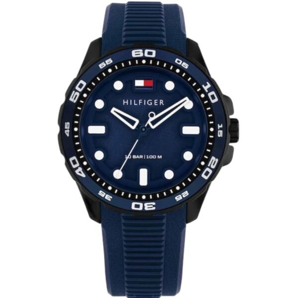 Tommy Hilfiger Regatta Ανδρικό Ρολόι Μπαταρίας με Μπλε Καουτσούκ Λουράκι